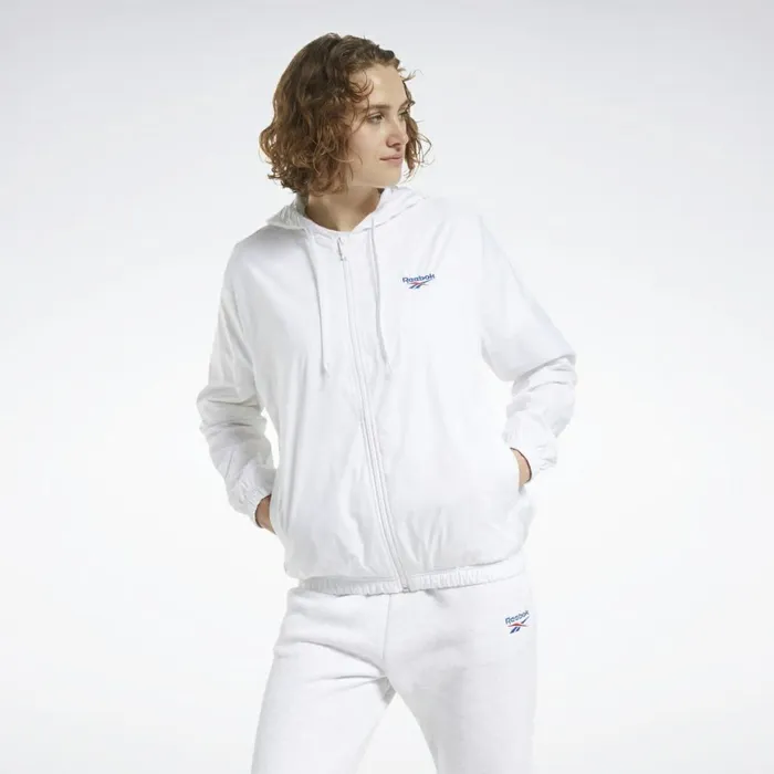 Jackets Womens Reebok Classics Vector Windbreaker White