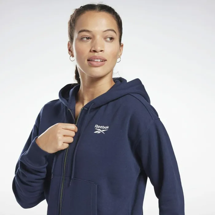 Jackets Womens Reebok Identity ZipUp Track Jacket Vector Navy