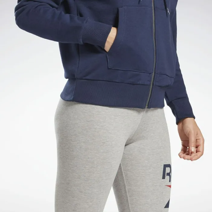 Jackets Womens Reebok Identity ZipUp Track Jacket Vector Navy