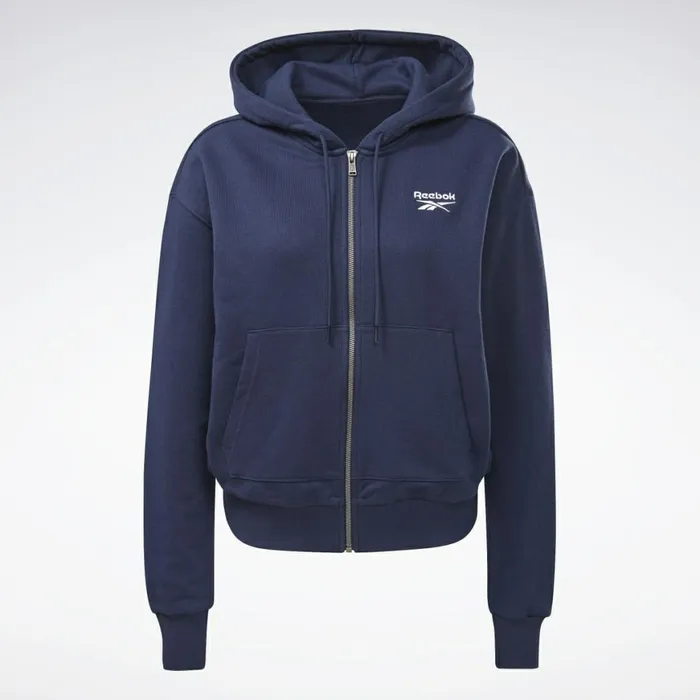 Jackets Womens Reebok Identity ZipUp Track Jacket Vector Navy