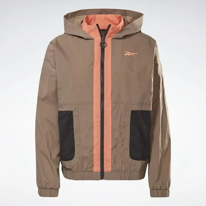 Jackets Womens Reebok MYT Woven Jacket Trek Grey