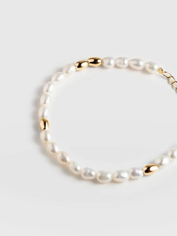 Jacqueline Pearl Bracelet 8211 Gold Gold Women Saint And Sofia Bracelets