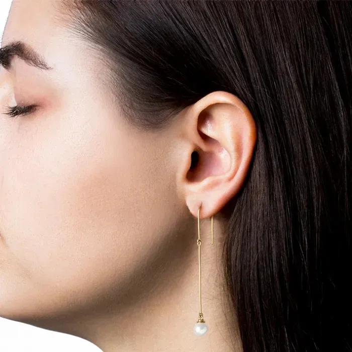 Jane Knig 14 Karat Women Pearl Earring