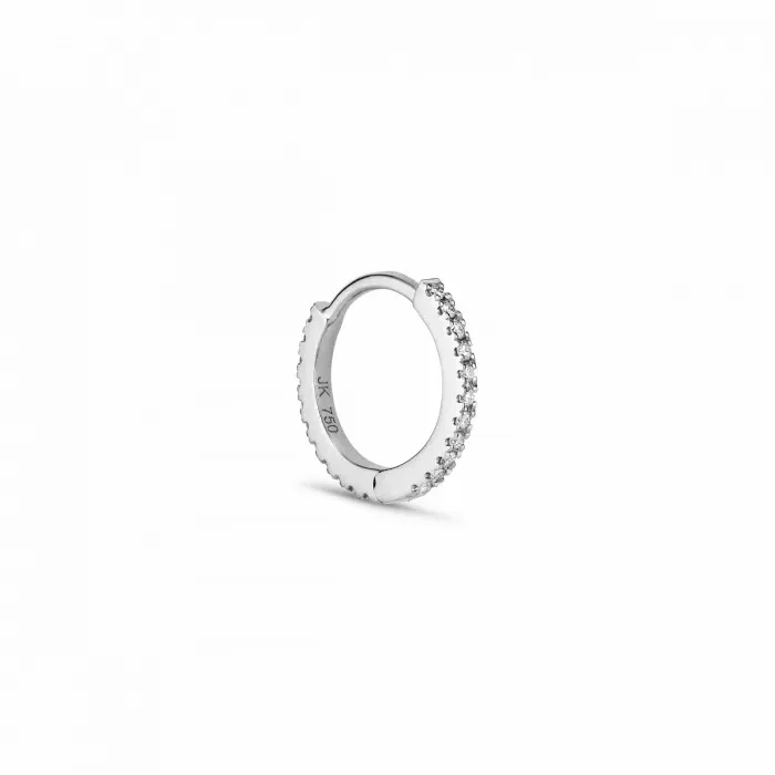 Jane Knig 14 Karat Women Tiny Diamond Hoop U Forlb 10 Mm 22 Brill Hvid