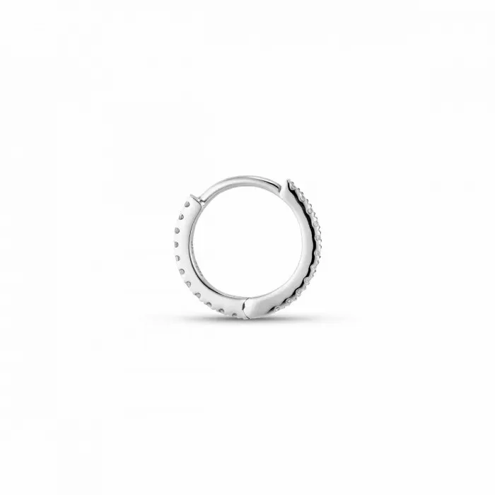 Jane Knig 14 Karat Women Tiny Diamond Hoop U Forlb 10 Mm 22 Brill Hvid