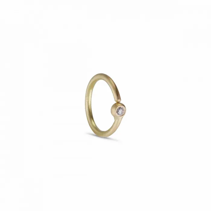 Jane Knig 14 Karat Women Vridrering I 14 Karat Guld Med 1 X 001ct Brill