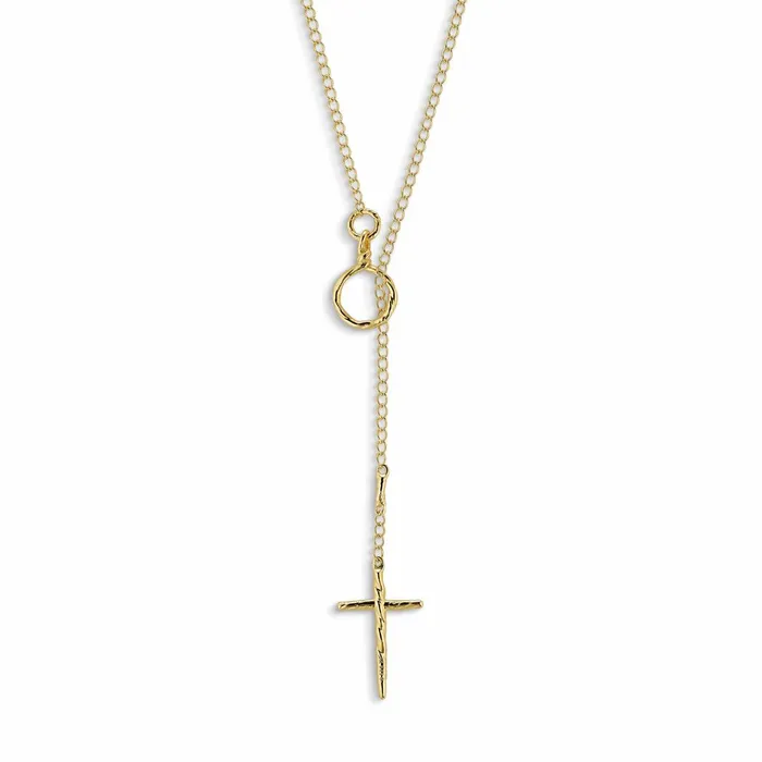 Jane Knig Gold Necklaces Women Toggle Cross Necklace