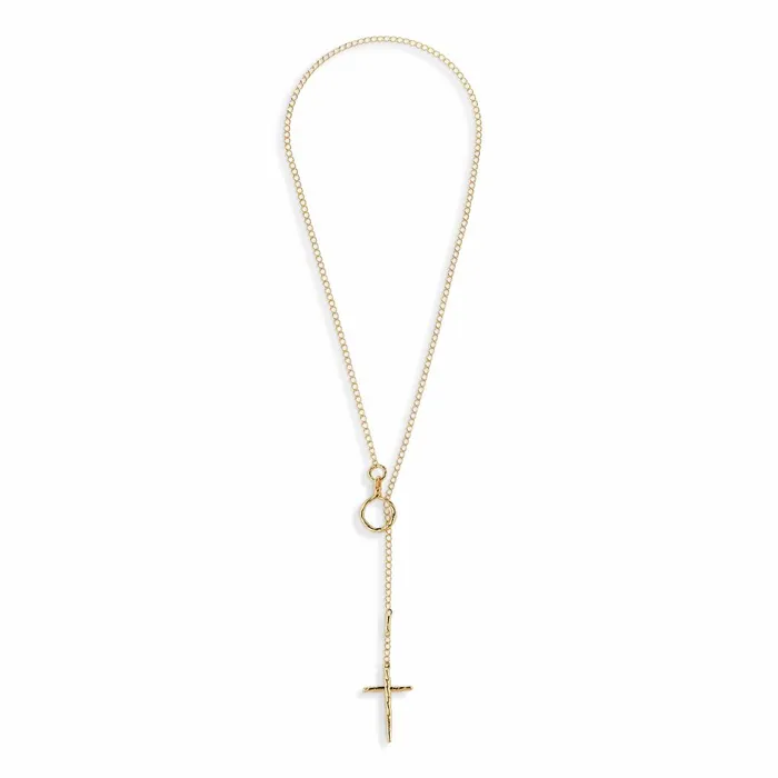 Jane Knig Gold Necklaces Women Toggle Cross Necklace