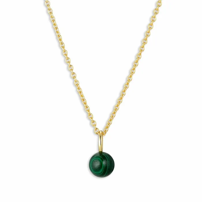 Jane Knig Gold Pendants Women Bermuda Malachite Pendant