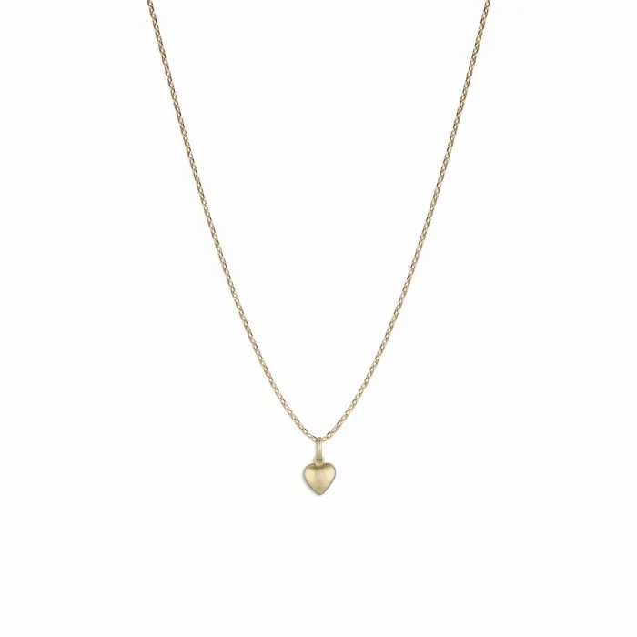 Jane Knig Gold Pendants Women Guldhjerte Lille I 14 Karat Guld Uden Sten