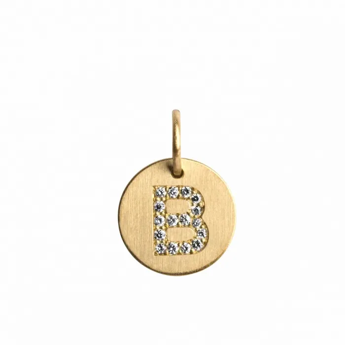 Jane Knig Gold Pendants Women Lovetag Pendant With Diamonds B