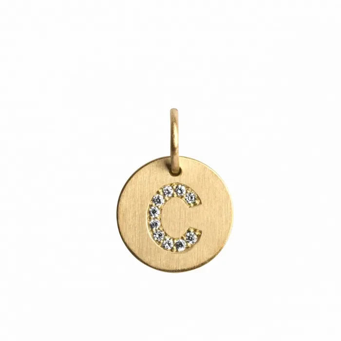 Jane Knig Gold Pendants Women Lovetag Pendant With Diamonds C