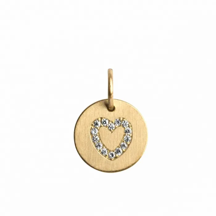 Jane Knig Gold Pendants Women Lovetag Pendant With Diamonds Heart