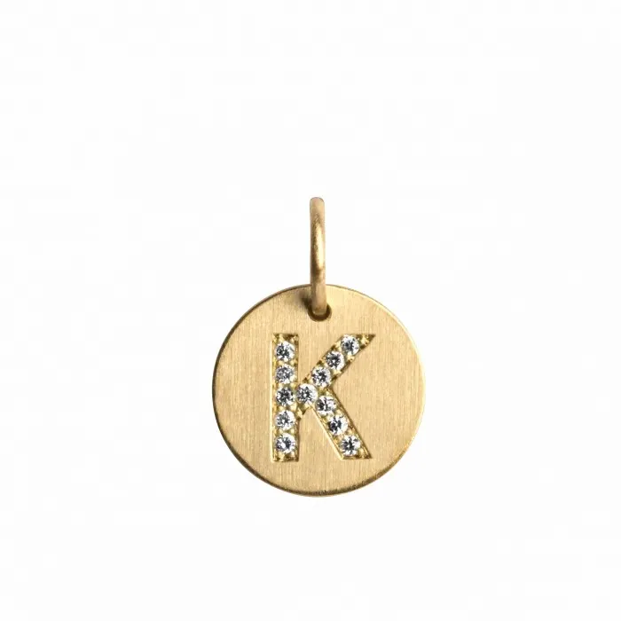Jane Knig Gold Pendants Women Lovetag Pendant With Diamonds K