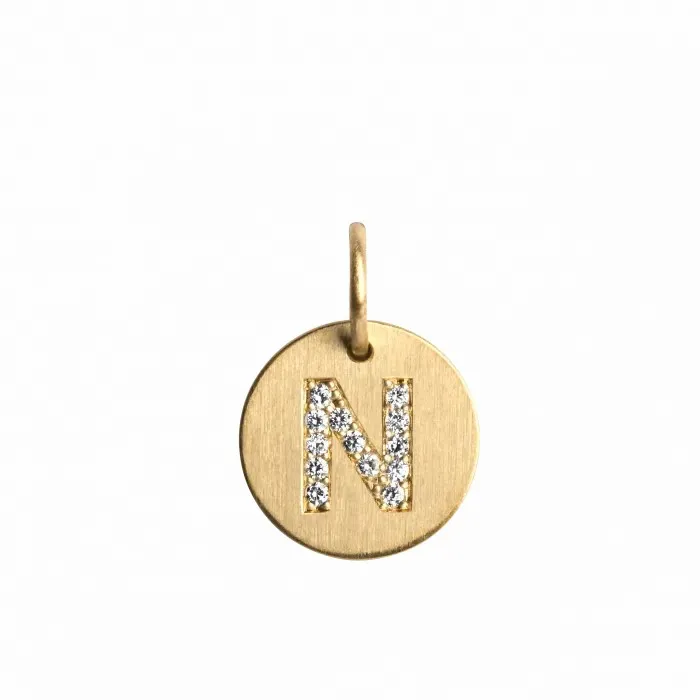 Jane Knig Gold Pendants Women Lovetag Pendant With Diamonds N
