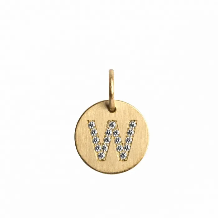Jane Knig Gold Pendants Women Lovetag Pendant With Diamonds W