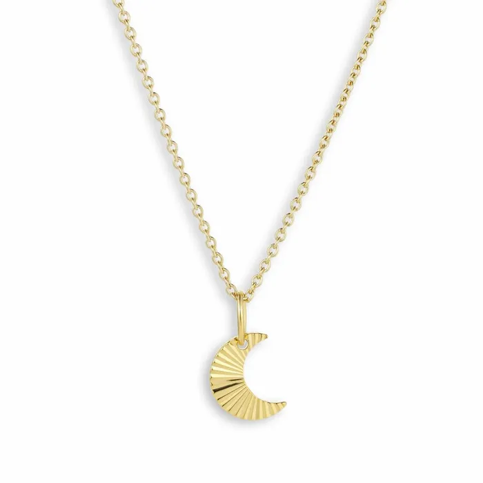 Jane Knig Gold Pendants Women Reflection Half Moon Pendant