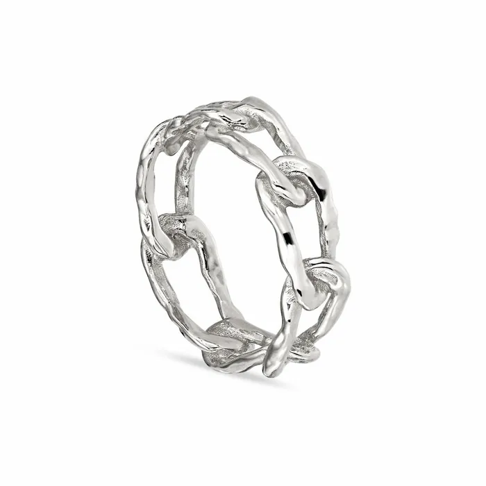 Jane Knig Silver Rings Women Medium Space Link Ring