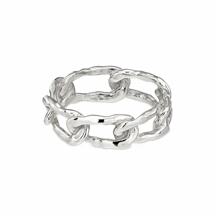 Jane Knig Silver Rings Women Medium Space Link Ring
