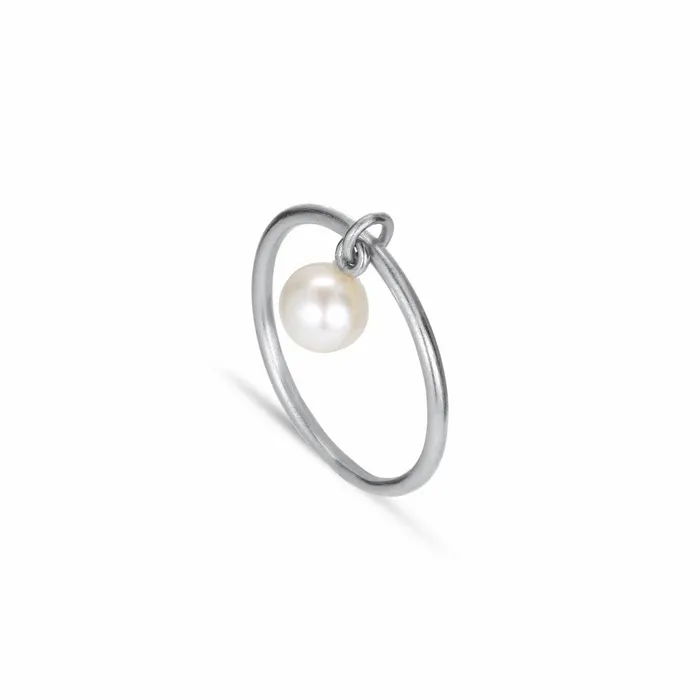 Jane Knig Silver Rings Women Row Pearl Ring