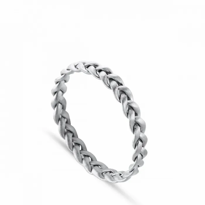 Jane Knig Silver Rings Women Small Braided Ring