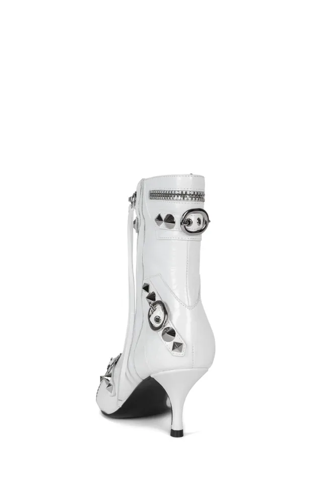 Jeffrey Campbell ALTROCK White Silver Women Ankle To Mid