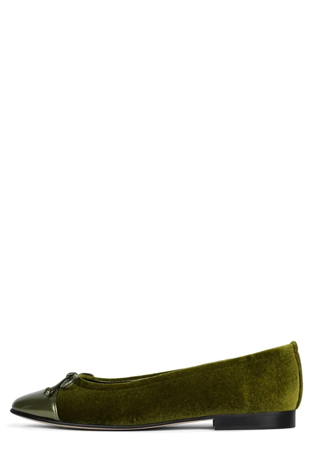 Jeffrey Campbell ARABESQUE Red Suede Combo Women Ballet Flats