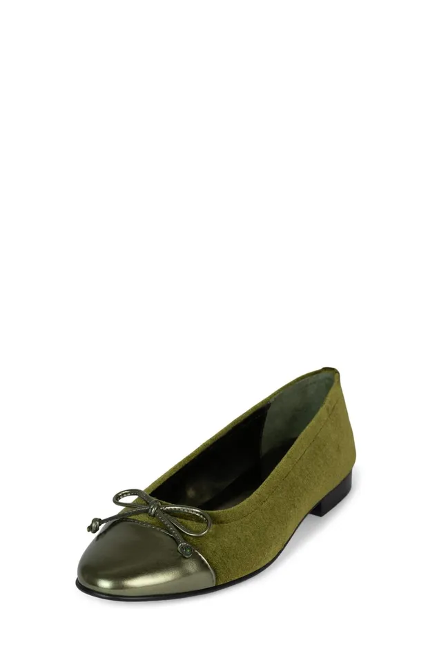 Jeffrey Campbell ARABESQUE Red Suede Combo Women Ballet Flats