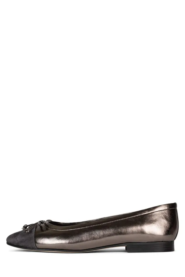 Jeffrey Campbell ARABESQUE Red Suede Combo Women Ballet Flats