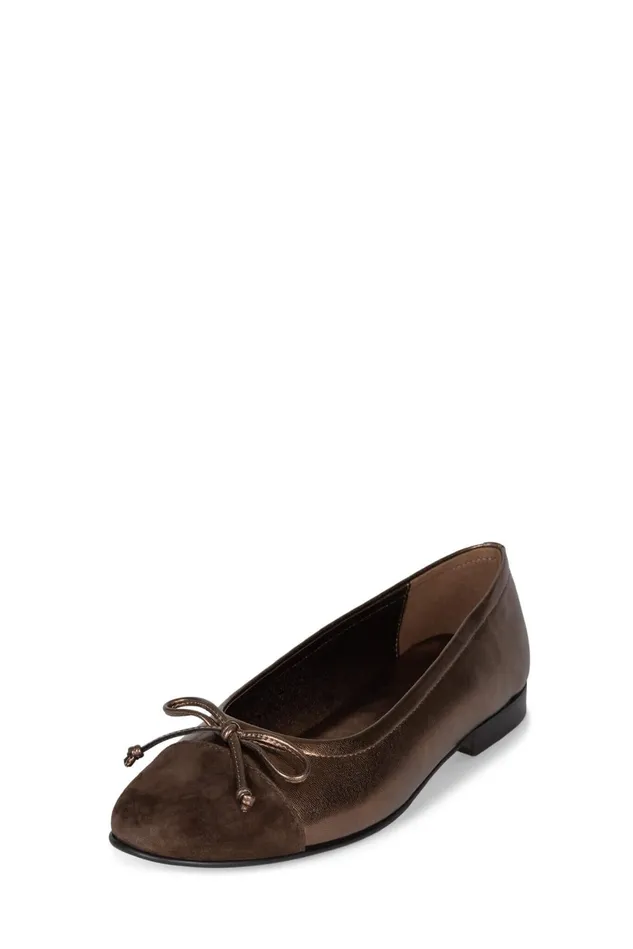 Jeffrey Campbell ARABESQUE Red Suede Combo Women Ballet Flats