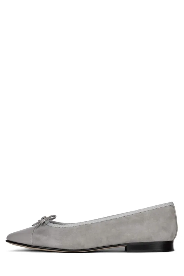 Jeffrey Campbell ARABESQUE Red Suede Combo Women Ballet Flats