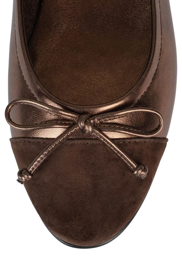 Jeffrey Campbell ARABESQUE Red Suede Combo Women Ballet Flats