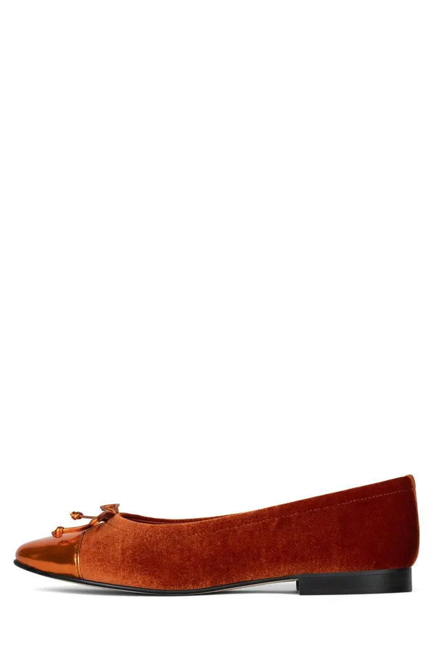 Jeffrey Campbell ARABESQUE Red Suede Combo Women Ballet Flats
