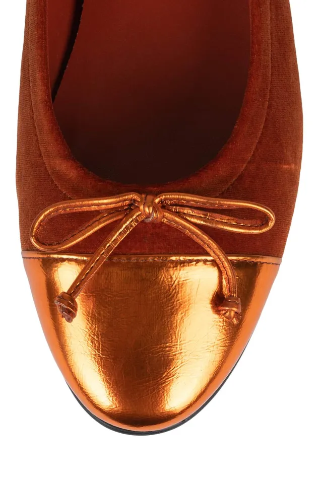 Jeffrey Campbell ARABESQUE Red Suede Combo Women Ballet Flats