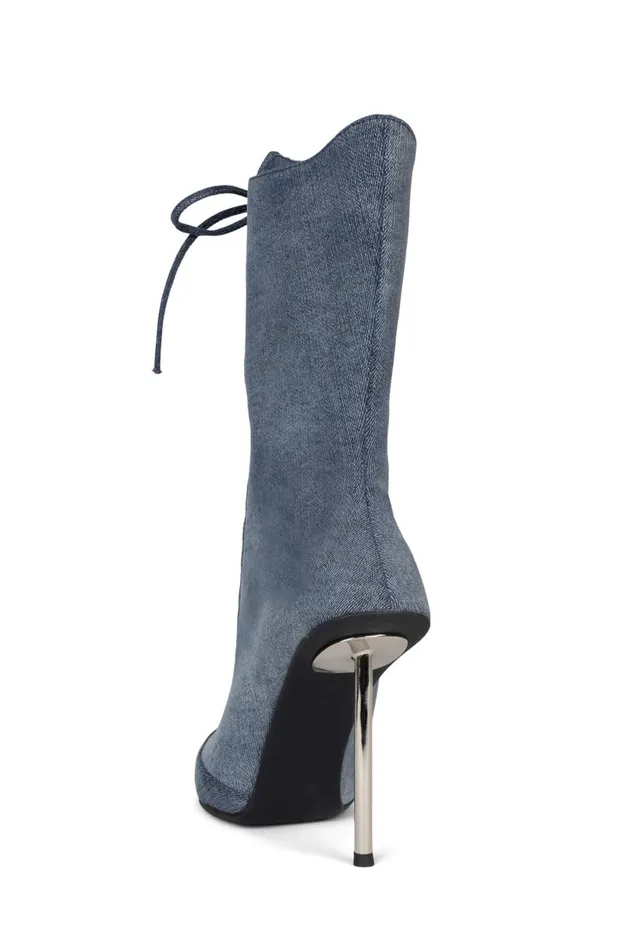 Jeffrey Campbell BRINGITON Denim Silver Women Ankle To Mid