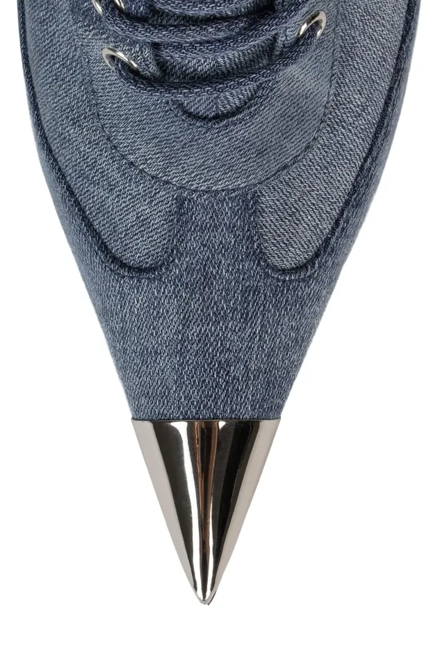 Jeffrey Campbell BRINGITON Denim Silver Women Ankle To Mid