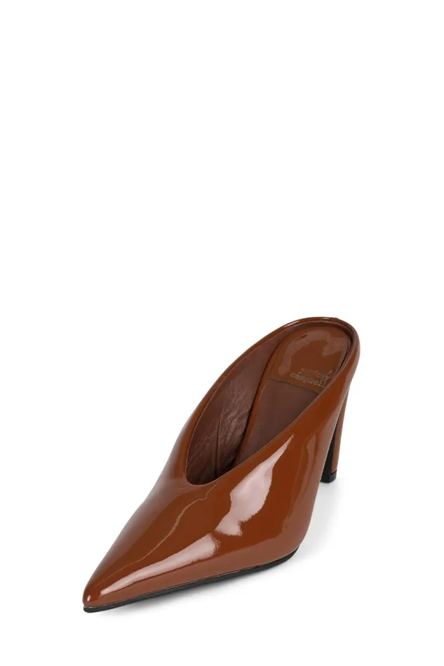 Jeffrey Campbell BUZZING Tan Patent Women Pump