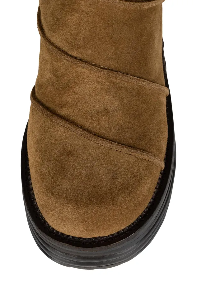 Jeffrey Campbell CHERRYPIE Tan Oiled Suede Women Boot