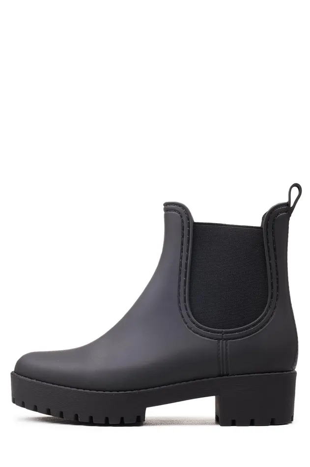 Jeffrey Campbell CLOUDY Black Matte Black Women Rain Boots