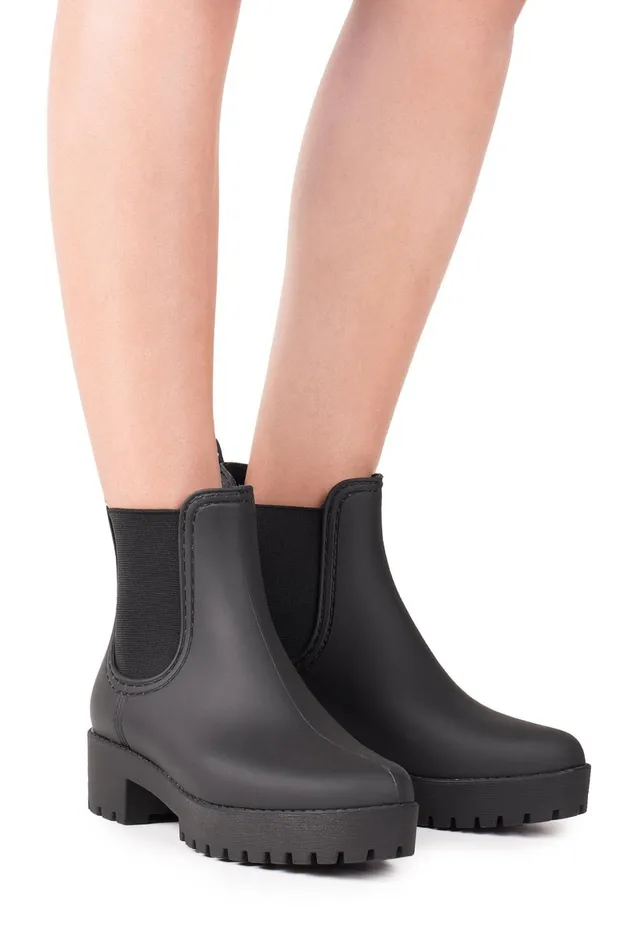 Jeffrey Campbell CLOUDY Black Matte Black Women Rain Boots