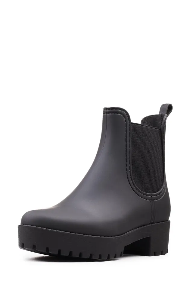 Jeffrey Campbell CLOUDY Black Matte Black Women Rain Boots