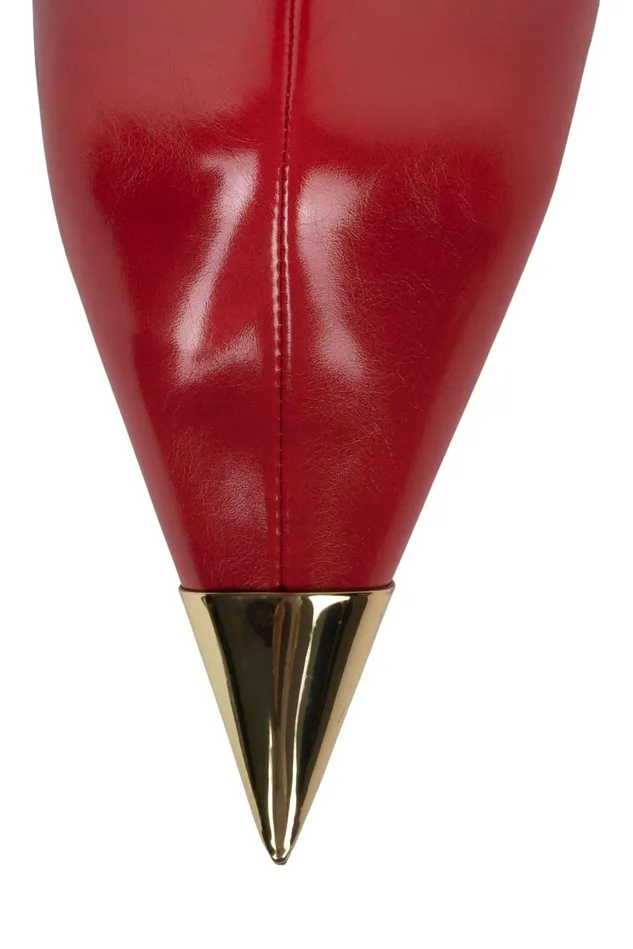 Jeffrey Campbell CLOUT Red Gold Women Ankle To Mid