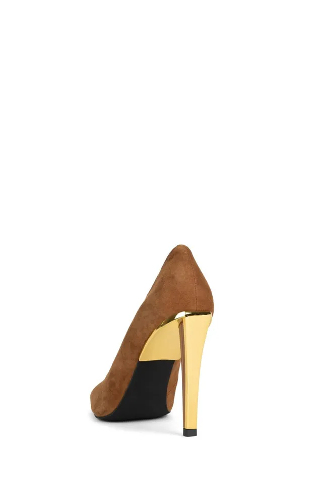 Jeffrey Campbell CONSPIRACY Pink Suede Silver Women Pump