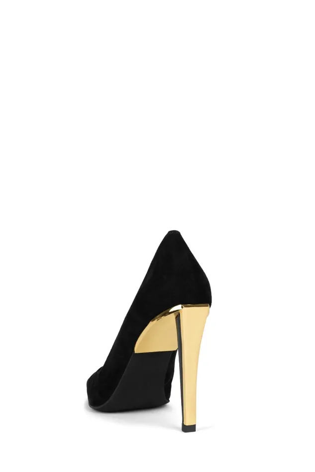 Jeffrey Campbell CONSPIRACY Pink Suede Silver Women Pump