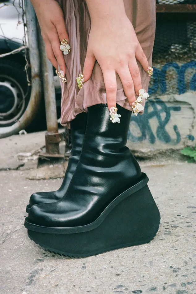 Jeffrey Campbell CONSTRUCTS Black Women Boot
