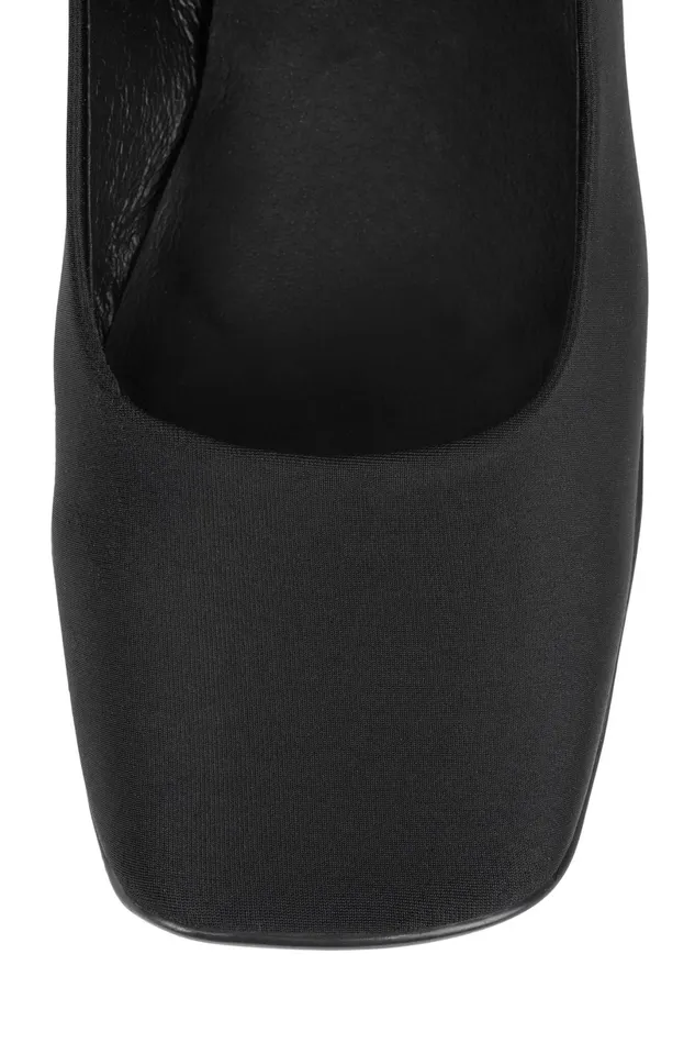 Jeffrey Campbell COPPELIA Black Neoprene Women Ballet Flats