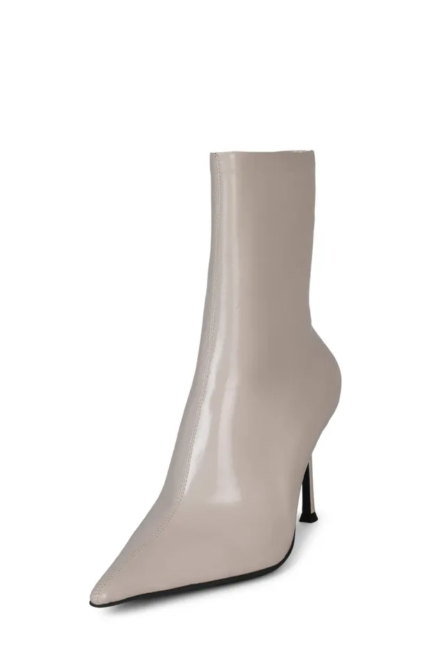 Jeffrey Campbell DARING Ivory Crinkle Patent Women Ankle To Mid