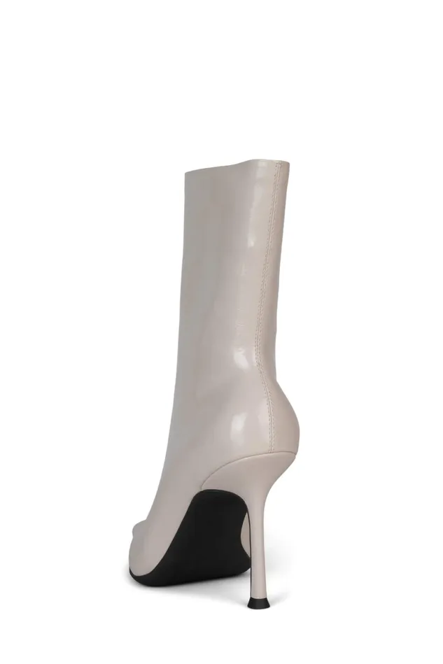 Jeffrey Campbell DARING Ivory Crinkle Patent Women Ankle To Mid