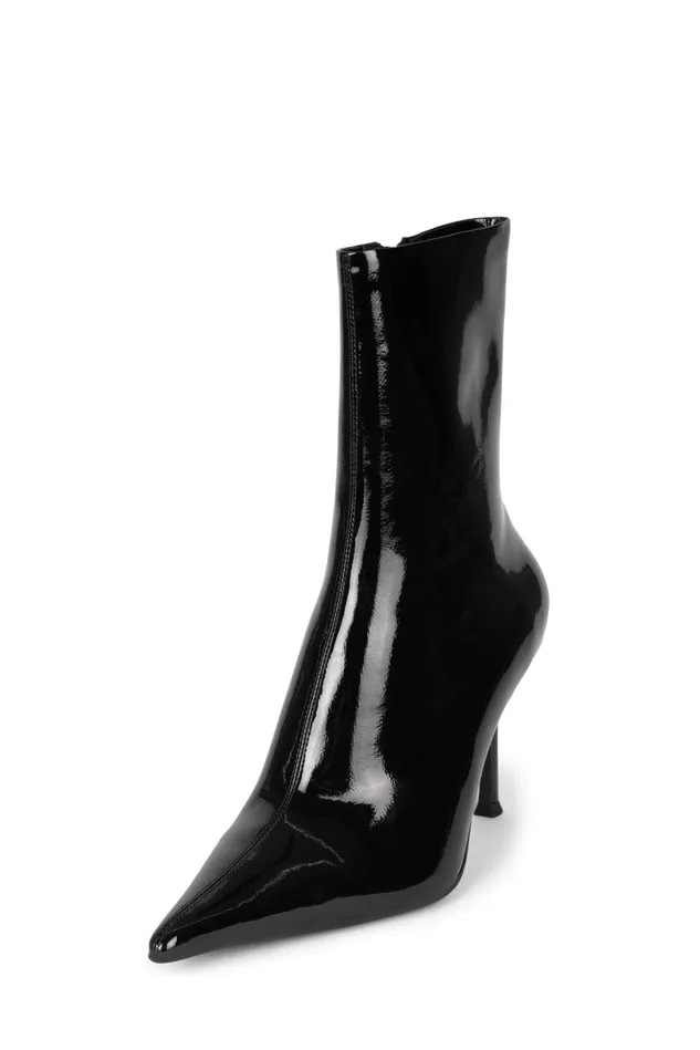 Jeffrey Campbell DARING Ivory Crinkle Patent Women Ankle To Mid