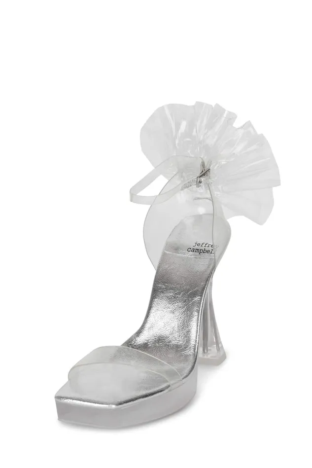 Jeffrey Campbell DREAMING Clear Silver Women Sandal